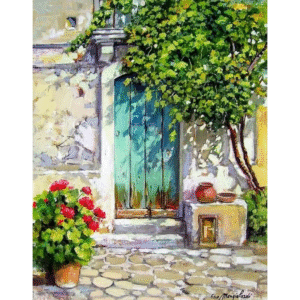 Front Door Landscape Wall Art Painting By Number