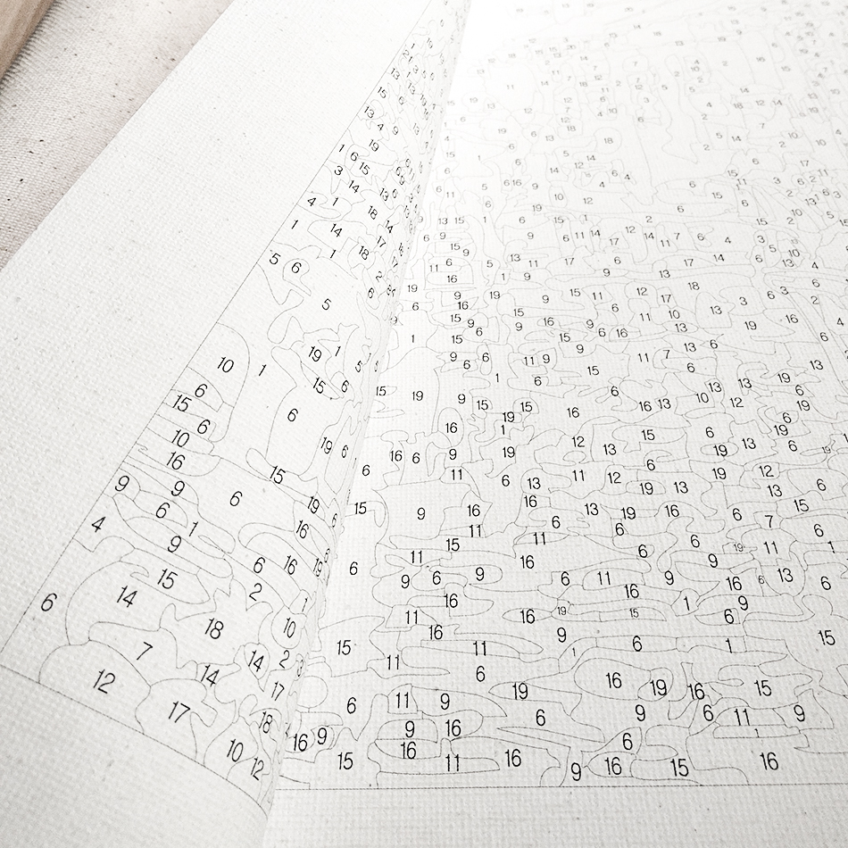 Modern Flowers Painting By Numbers On Canvas - Image 4