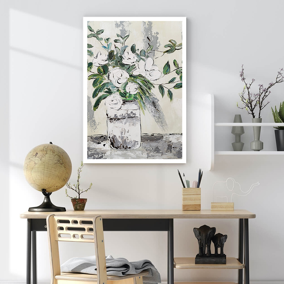 High Quality Flower Art Oil Painting On Canvas - Image 2