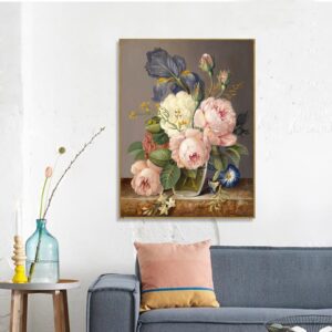 Pink Flower Kits Handpainted Picture By Number