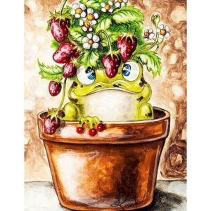 Painting By Number Animal Frog On Canvas