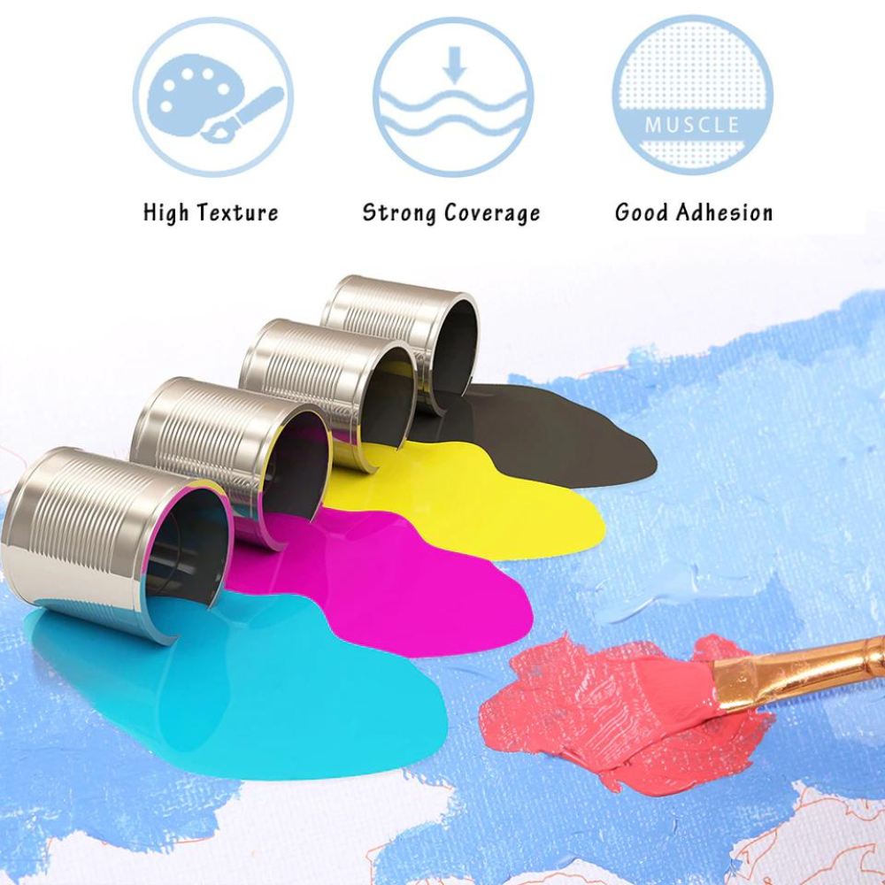 DIY Paint By Numbers, Acrylic Watercolor, Forest - Image 2