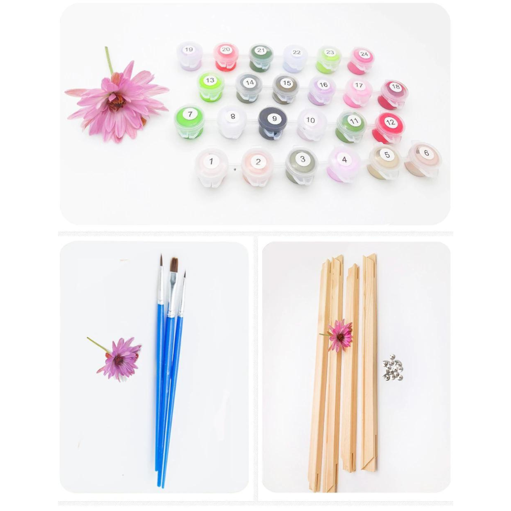 Acrylic Watercolor Paint By Number, Moon Reflection - Image 3