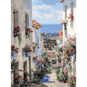 DIY Pictures By Number, Town Of Flowers