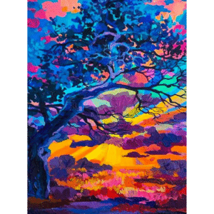 DIY Frame Paint By Numbers, Colorful Ancient Tree