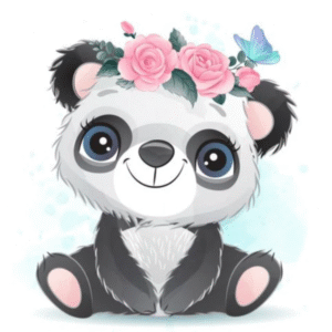 Cute Panda Animals Paint With Numbers