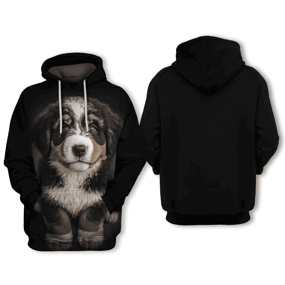 Bernedoodle - Unisex 3D Graphic Hoodie - Image 2