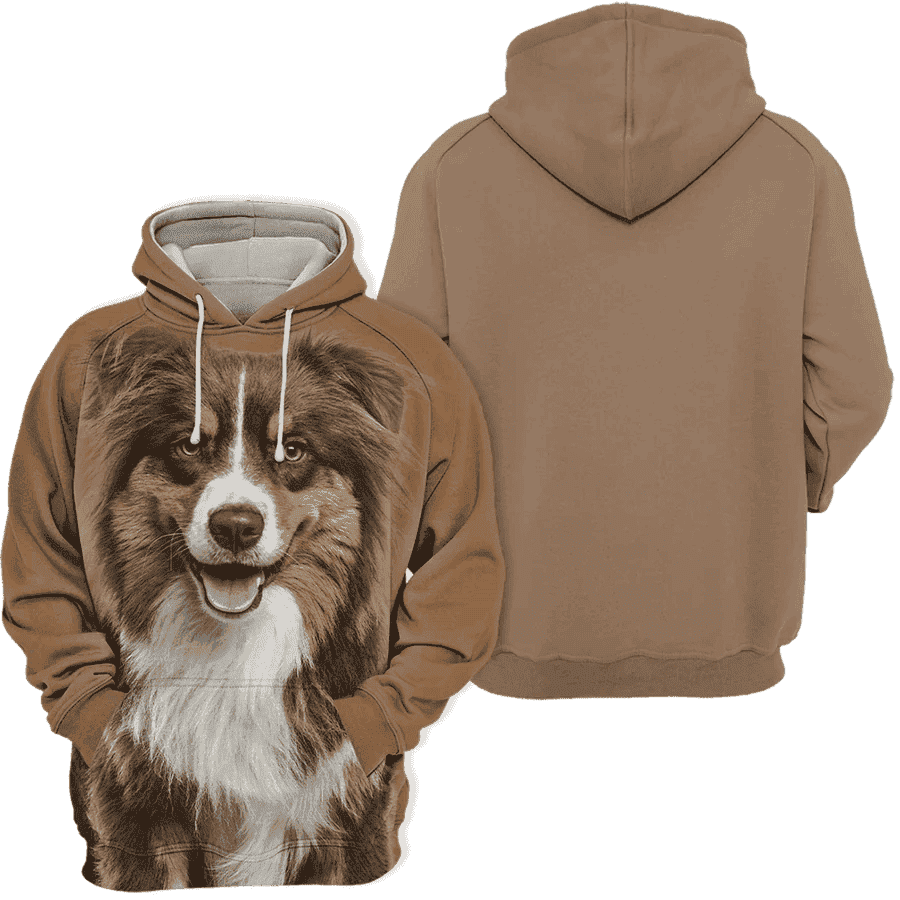 Australian Shepherd 4 - Unisex 3D Graphic Hoodie - Image 2